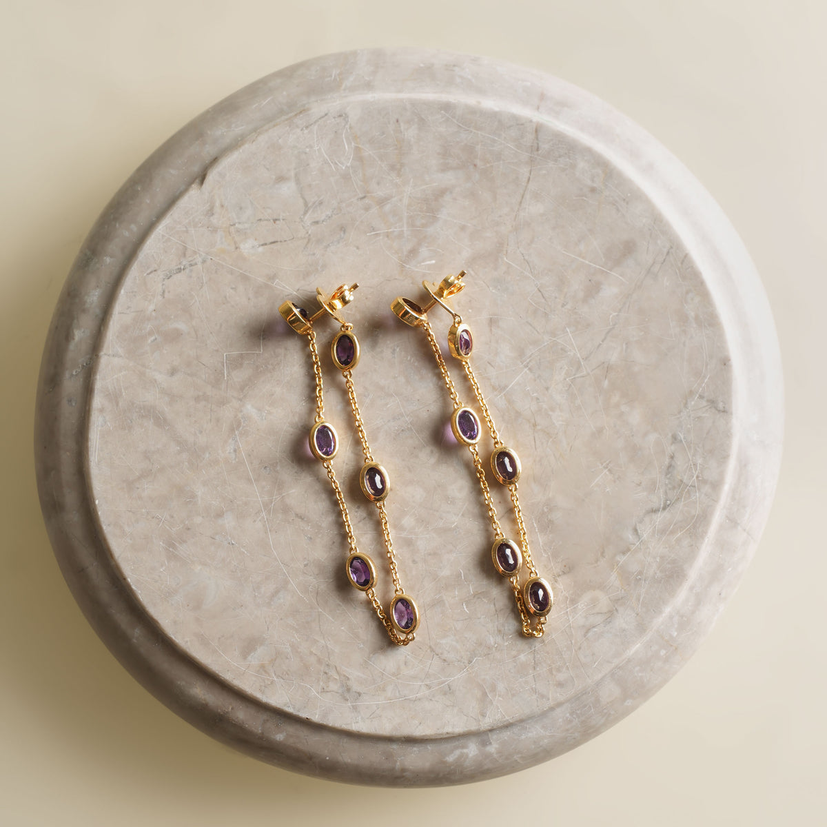 Fleur Chain Stud Earrings