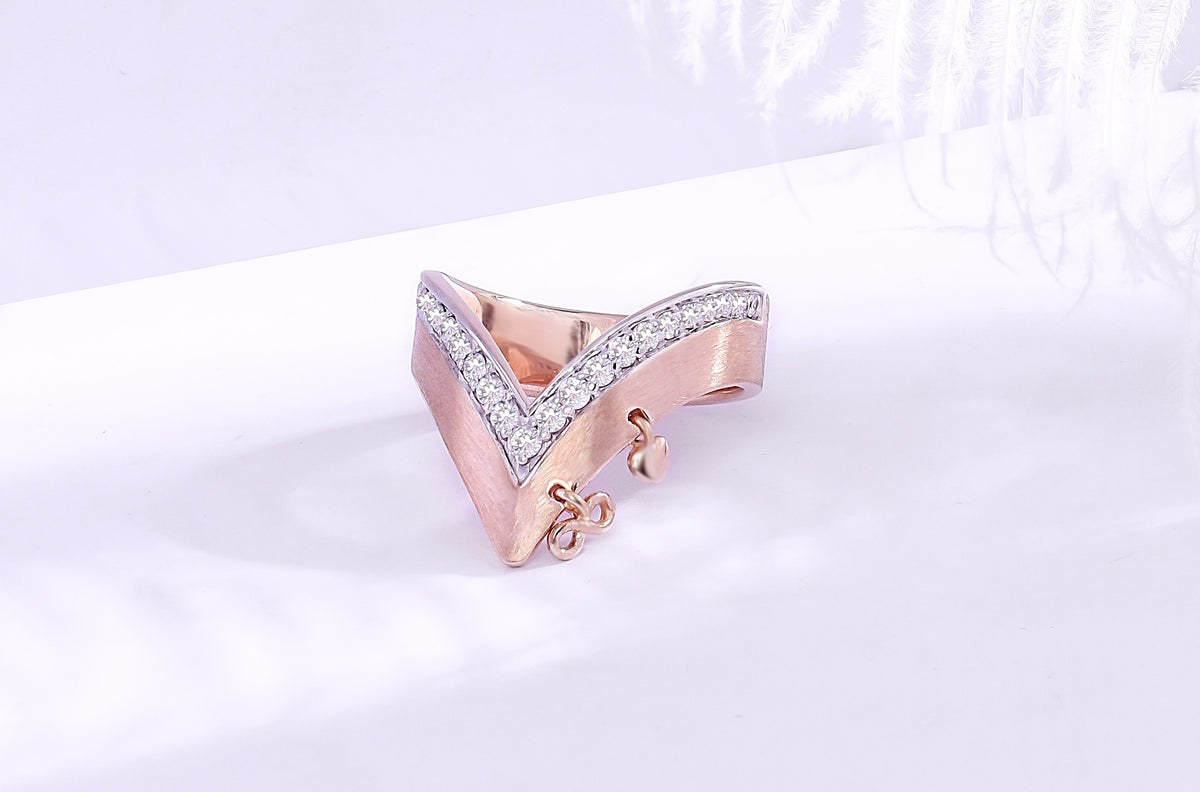 Wishbone Rose Gold Ring