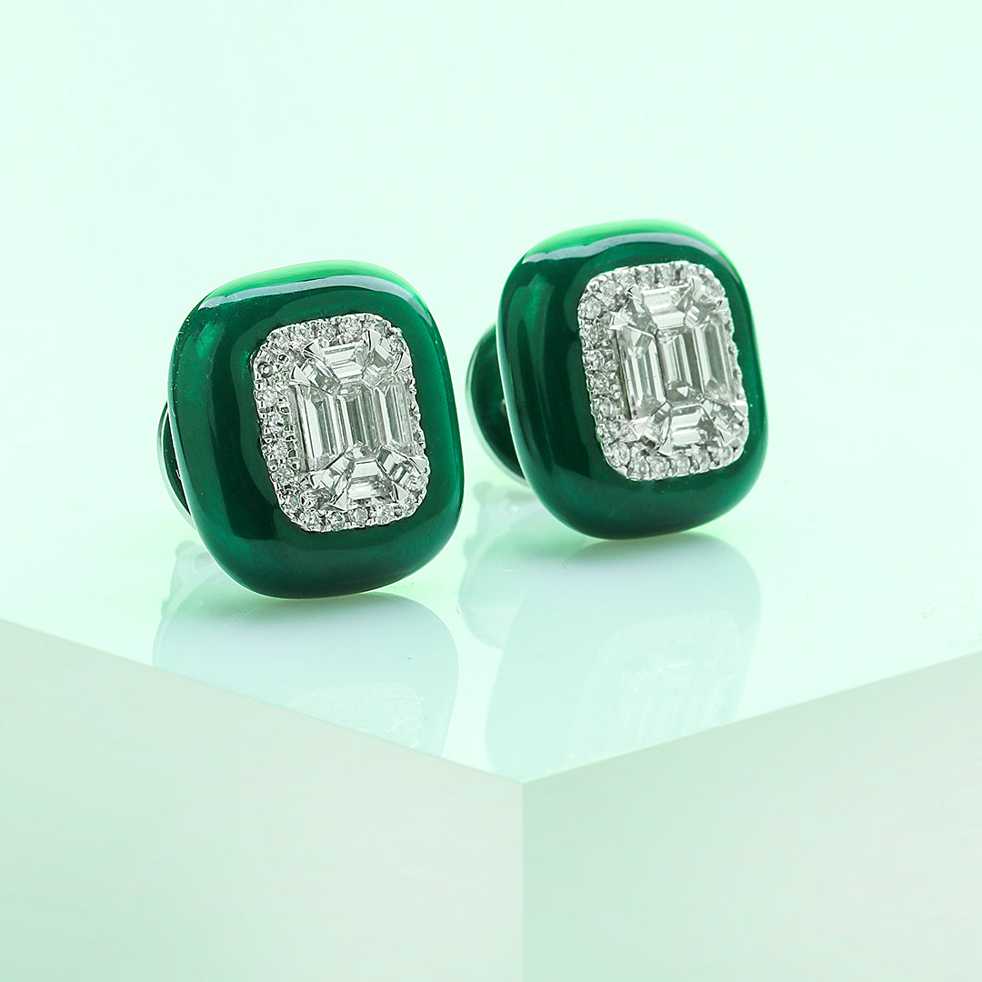 Peppermint Diamond Studs