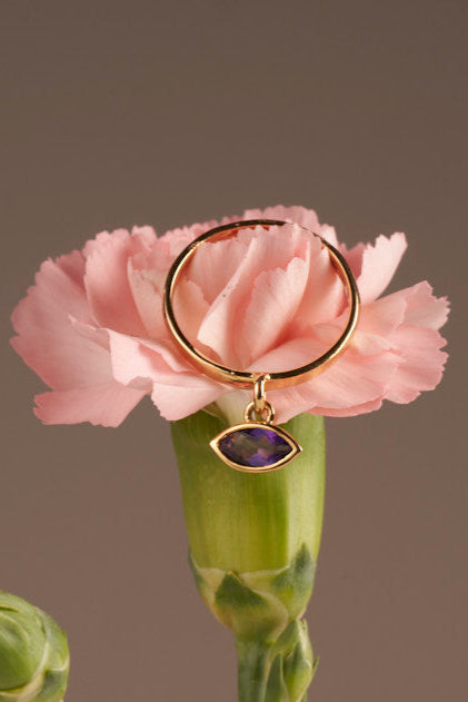 Fleur Charm Stacker Ring