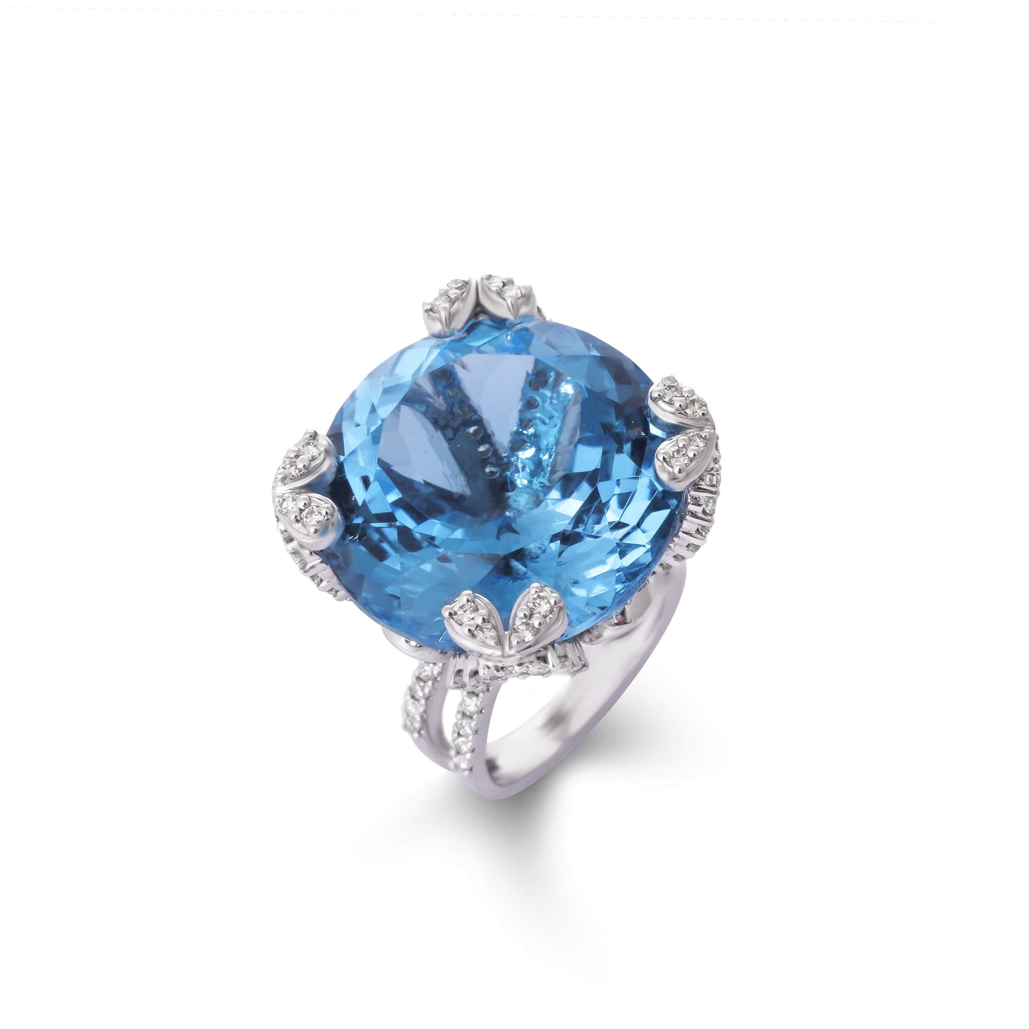 Topaz Diamond Ring